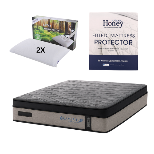 HONEY CAMBRIDGE POCKET SPRING MATTRESS (6'x12")